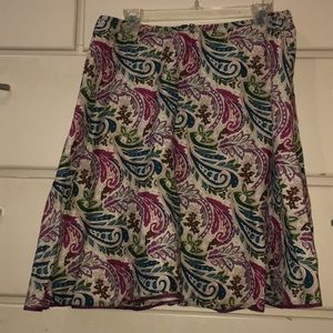 The Limited Paisley Drawstring Skirt